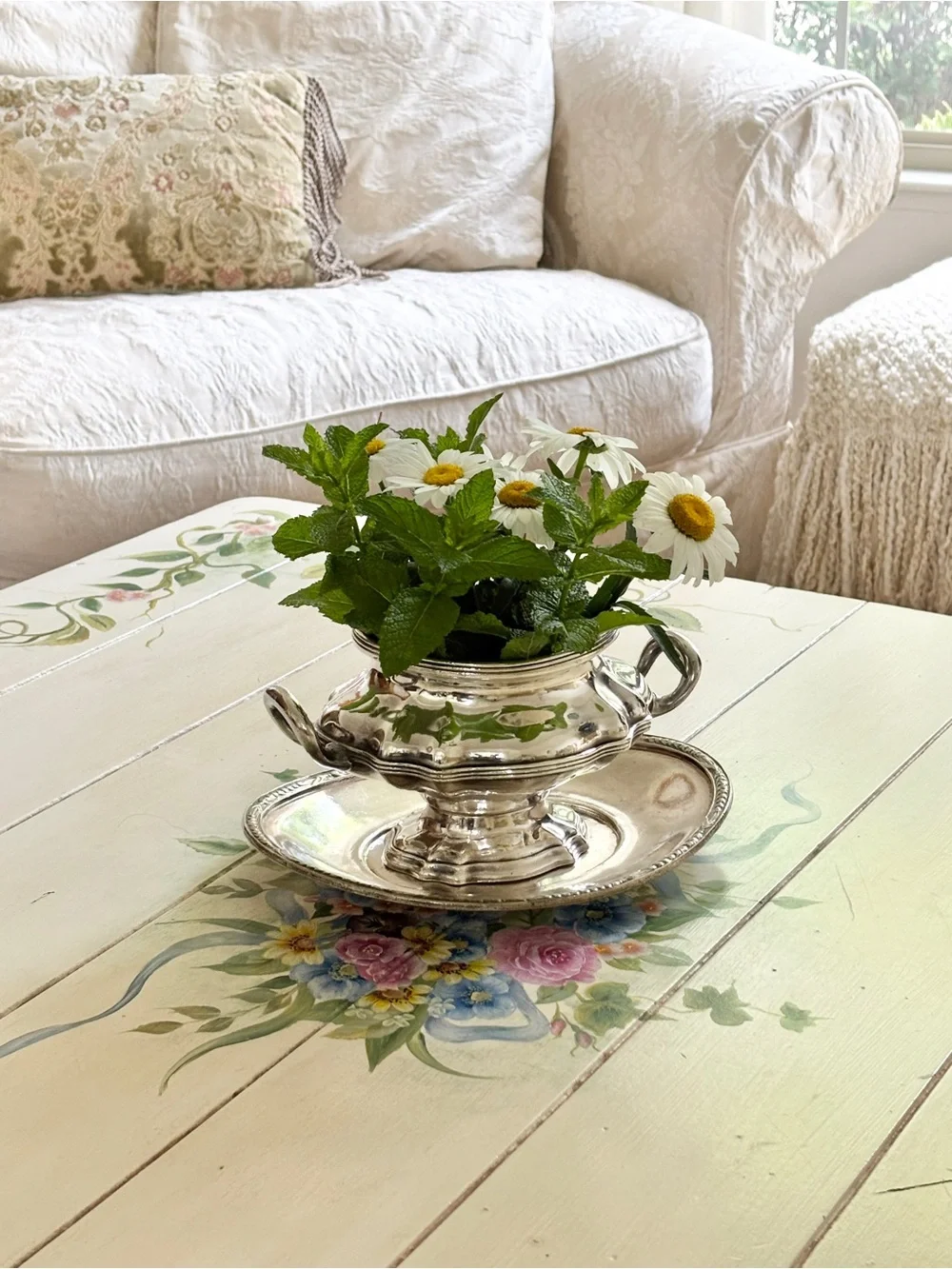 Silver Plate Tureen Bowl Vase Centerpiece Vintage Hotel The Emerson